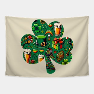 Patricks day Pattern in a Clover Tapestry