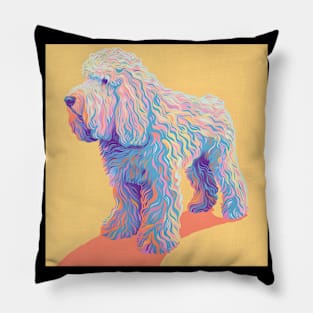 Retro Komondor: Pastel Pup Revival Pillow