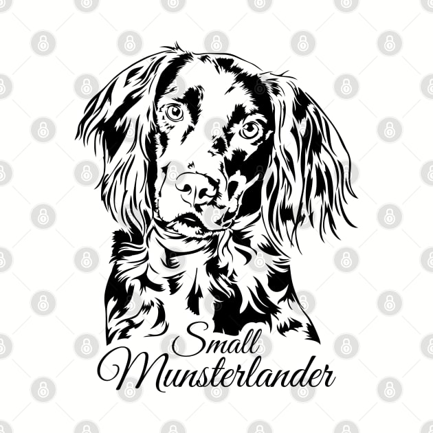 Small Munsterlander dog lover portrait by wilsigns