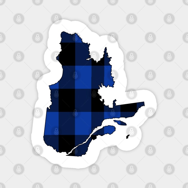 Quebec in Blue Plaid Magnet by somekindofguru