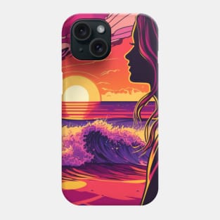 Surfer Girl Sunrise Phone Case