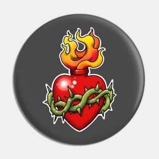 sacred heart tattoo style Pin