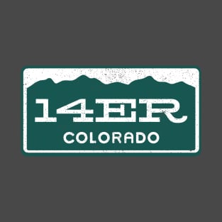 Colorado 14er License Plate T-Shirt