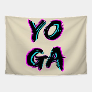 Wild Yoga Black Tapestry