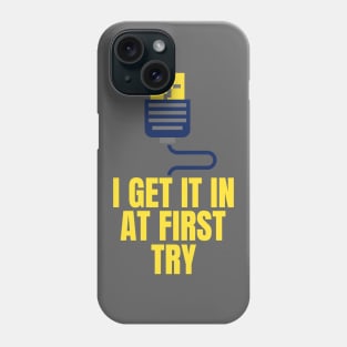 Funny saying Computer USB connection Phone Case