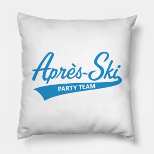 Après-Ski – Party Team (Lettering / Apres Ski / Apresski / Blue) Pillow