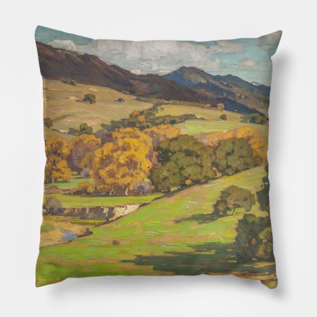 California Landscape by William Wendt Pillow by Classic Art Stall
