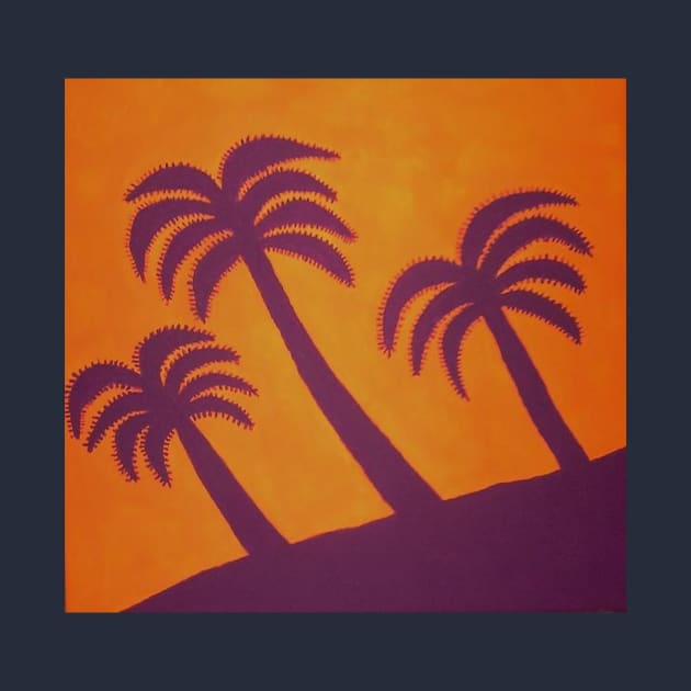 Palm Trees: Purple and Orange by DanielleGensler