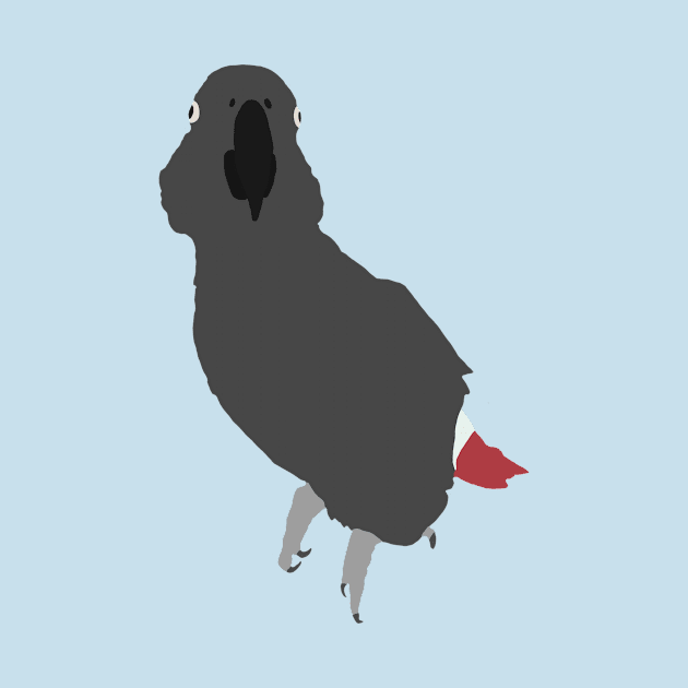African Grey Minimalistic by More Than Grey