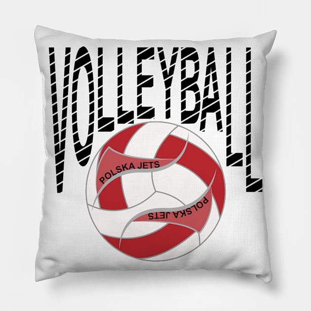 Volleyball Poland Pillow by Designoholic