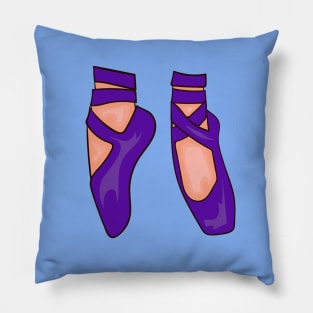 Purple Ballet Shoes Pillow