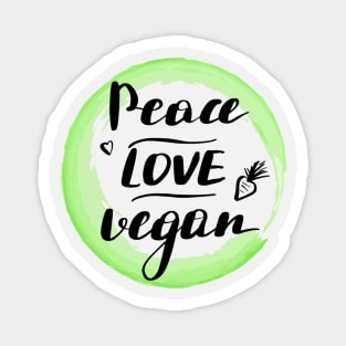 Vegan Circle,peace love vegan Magnet