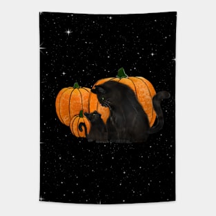 Pumkin Patch Cats Tapestry