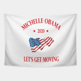 Michelle Obama 2020 lets get moving Tapestry