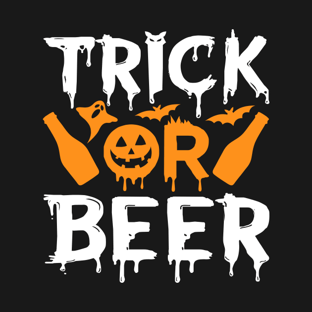 Trick or beer! - Halloween Costume design t shirt by JosanDSGN