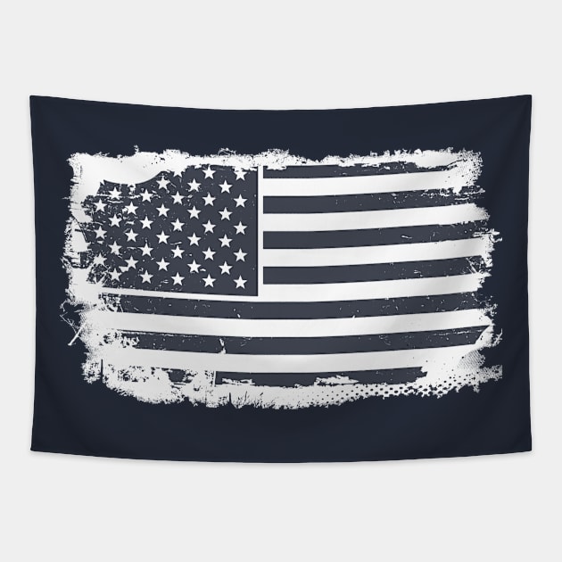 Ragged Old Flag Tapestry by i4ni Studio