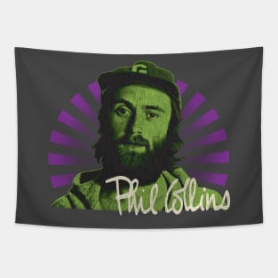 Phil Collins Youth Fan Art Design Vintage Look Tapestry