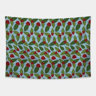 Holly Berry Pattern Tapestry