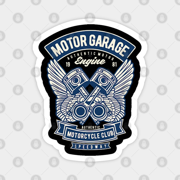 Motor Garage Magnet by ShirtyLife