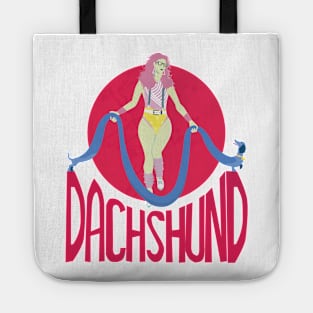 Very long dachshund. Tote