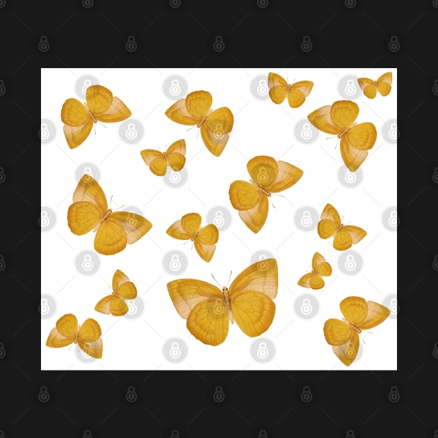 Vintage Yellow Moth Pattern by RetroSalt