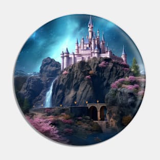 Fortress Castle Otherworldly Dimension Fantastic Landscape Surrealist Pin