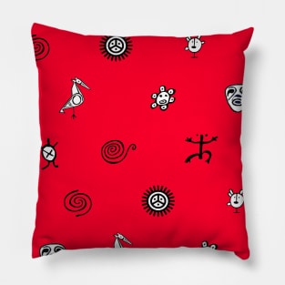 Taino Symbol Pattern Pillow