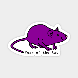 Year of the Rat - Purple Magnet