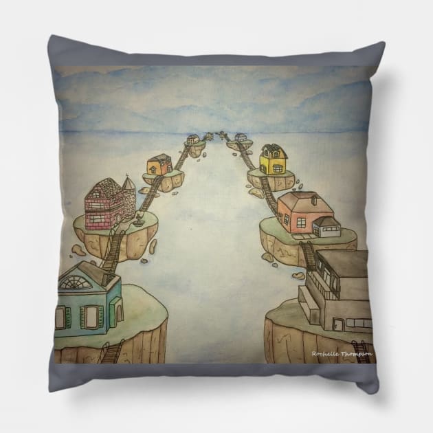 Hovering Homes Pillow by Rororocker