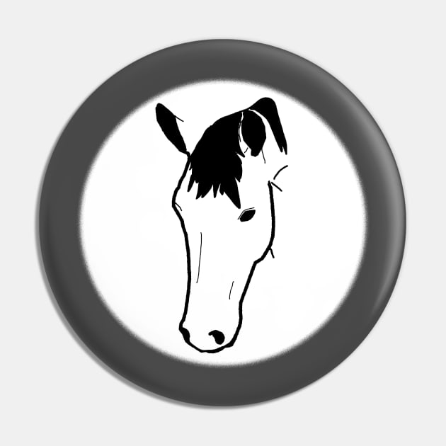 Black horse face on white background Pin by RedHeadAmazona