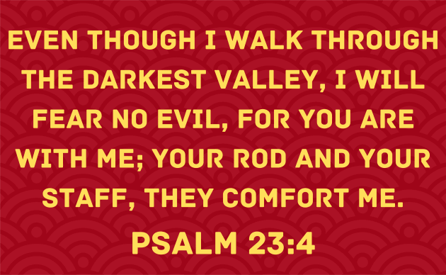 Bible Verse Psalm 23:4 Kids T-Shirt by Prayingwarrior
