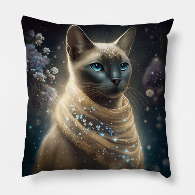 Burmese Goddess Pillow by Enchanted Reverie