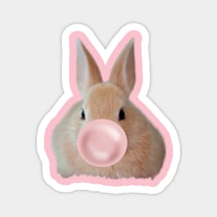 Bubble gum Bunny Magnet