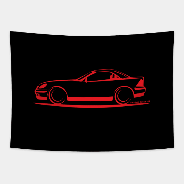 Mercedes Benz SLK R170 Hard Top Red Tapestry by PauHanaDesign