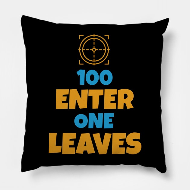 100 Enter 1 Leaves Pillow by Naumovski