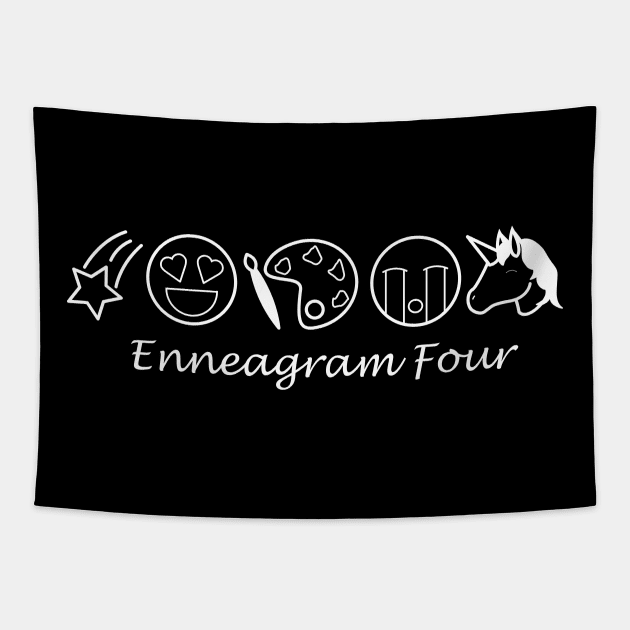 Enneagram 4 T-Shirt | Enneagram Type 4 | Individualist | Creatives | Enneagram Gifts | Unisex - Men & Women's Tee Tapestry by shauniejdesigns