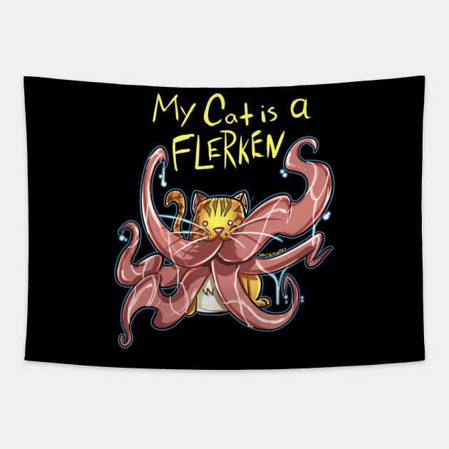 My Cat is a Flerken Tapestry by Dustinart