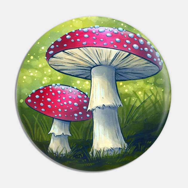 Cottagecore Mushrooms Pin by Molly11