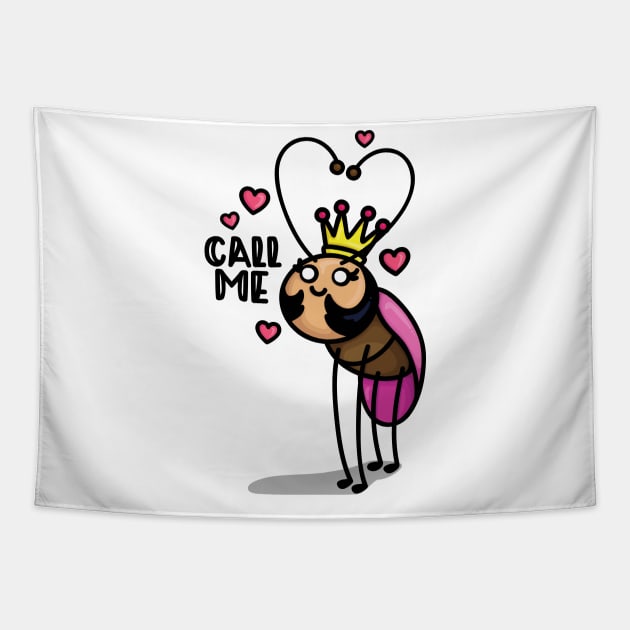 Call me - Mini Queen Tapestry by hoddynoddy