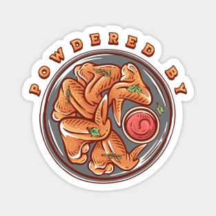 Powered by Chicken Wings Magnet