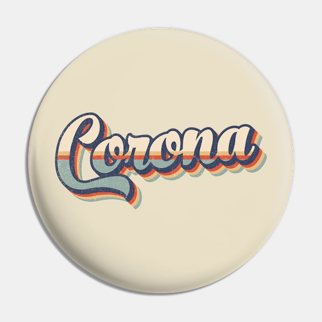 Corona // Retro Vintage Style Pin by Stacy Peters Art