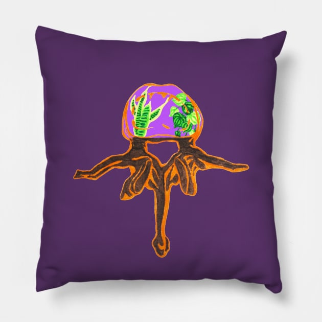 Lumbar Vertebra Terrarium Pillow by RaLiz