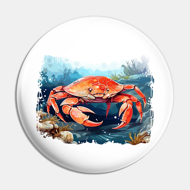 Red Crab Pin by zooleisurelife