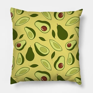 Yellow Avocados Cute Pattern Pillow