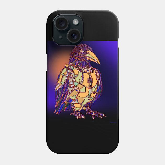 Robot Raven Phone Case by DaveDanchuk