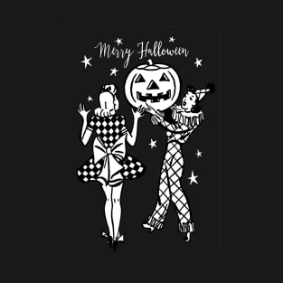 Merry Halloween - Ladies and Pumpkin T-Shirt