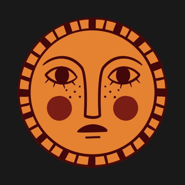 Celestial Sun Face illustration by WeirdyTales