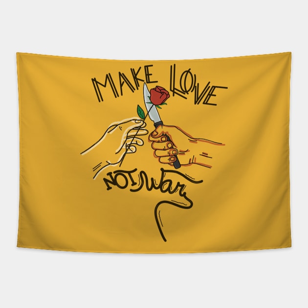 Make love not war Tapestry by Littlefinger