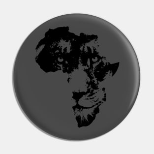 African Lion Face | Safari Culture | Africa Map Pin