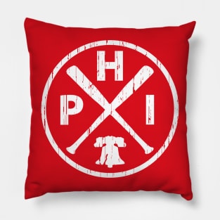 PHI PHILLY Baseball Bat Badge Outdoor Philadelphia Fan Pillow